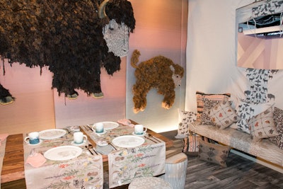 Textile company Sunbrella collaborated with home goods company Coral & Tusk on a new line of performance fabrics. Their joint dining design was inspired by the wildlife and textiles of the Great Plains.