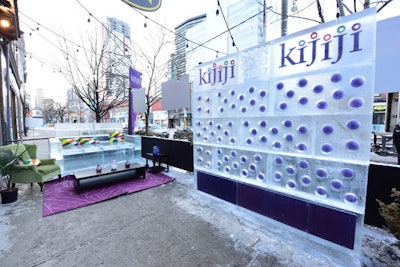 The activation featured a branded ice wall with cash prizes and an ice sofa for photo ops.