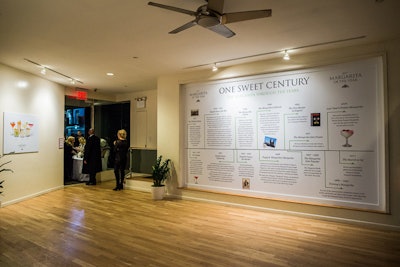 The event featured a illustrative timeline that highlighted the history of the margarita.