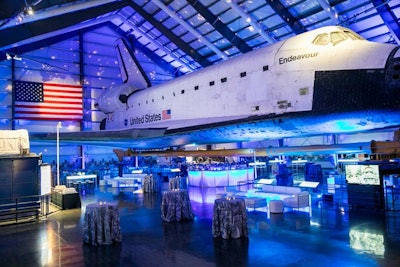The day concluded with a performance from mentalist Eric Dittelman and a surprise dinner event under the Endeavor Exhibit at the California Science Center.