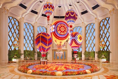 Floral installation at Wynn Palace