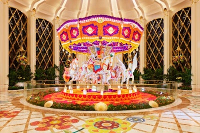 Floral installation at Wynn Palace