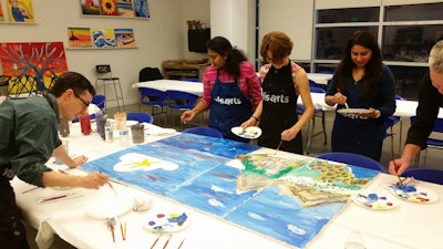 Team building in Art Classroom