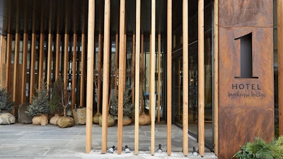 Exterior Entrance of 1Hotel Brooklyn Bridge.