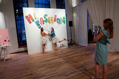 Earlier in March, Old Navy kicked off its campaign in Brooklyn with a mural that was hand-painted by artist Kelsey Montague. A version of the street art greeted guests at the West Edge event.