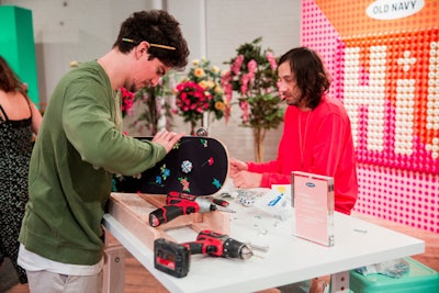 At the D.I.Y. skateboard station guests could choose to design their own tray or coat rack using a selection of funky printed skateboard decks.