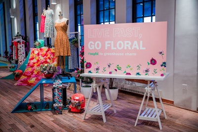 The event showcased the brand’s new “Greenhouse Charm” spring dresses.