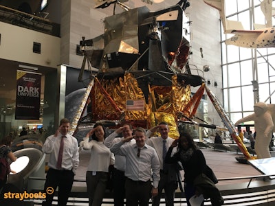 A team saluting to another great US venture at the Air and Space Museum hunt.