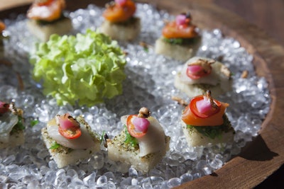 Assorted Crudo Passed Hors d'oeuvre