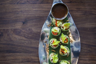5 Veggie Spring Roll Passed Hors d'oeuvre
