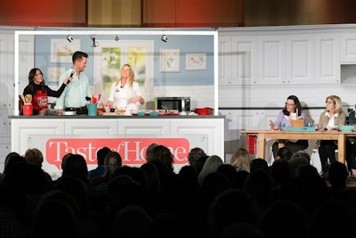 Interactive elements have been added to the new Taste of Home Live event series, including the opportunity for some audience members to join the chefs on stage during the 90-minute show.