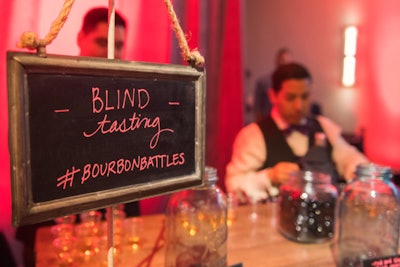 The event featured a blind tasting station, which offered guests samples of locally made bourbons.