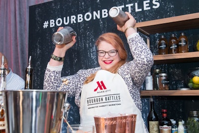 Local mixologist Jessica Weinstein won the Bourbon Battle trophy.