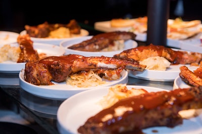 Southern-inspired eats including ribs were served at the event.