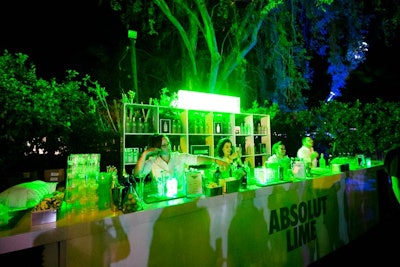 The Moschino Candy Crush party, hosted by fashion designer Jeremy Scott, was held during Coachella’s first weekend and was one of the fest’s many exclusive, unofficial side events. An Absolut-branded bar served specialty cocktails to guests.
