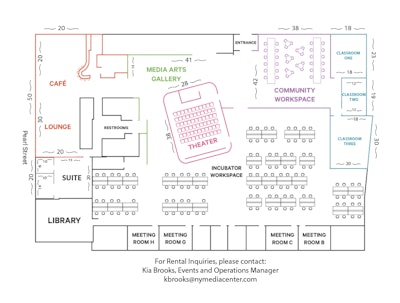 Media Center Floor Plan With Dimensions