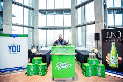 Steam Whistle's Welcome Reception Display