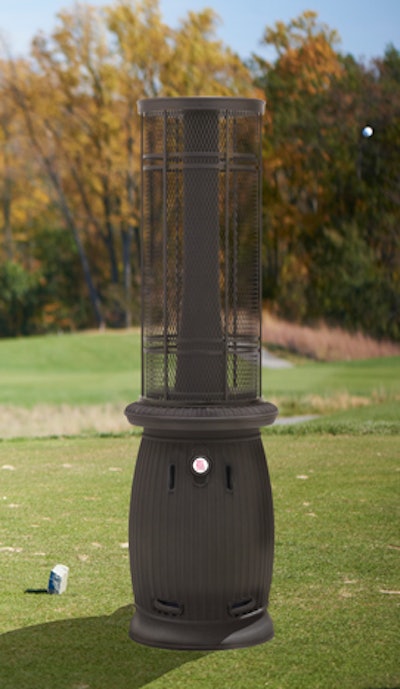 Outdoor heater, price upon request, available in the mid-Atlantic and Northeast from Party Rental Ltd.