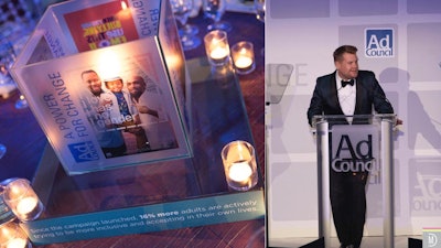 Table décor and host James Corden for The Ad Council Award Dinner