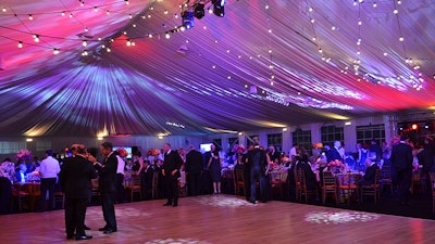 Audiovisual production and tent lighting for a Gala