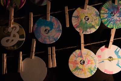 The area also featured D.I.Y. coaster spin art.
