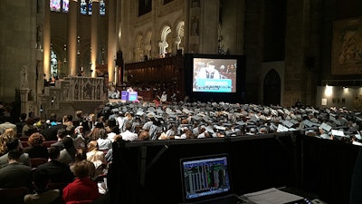 College convocation in a Cathedral