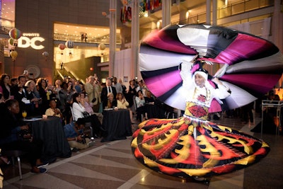 Cultural dance and music performances from the various embassies took place throughout the night.