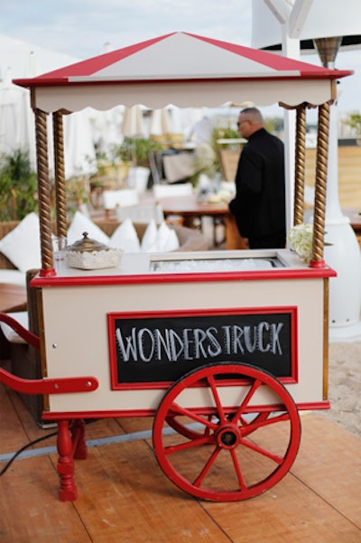 A decorative 1920s-style drink cart added some kitsch to the affair.