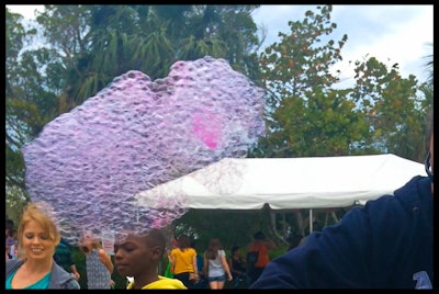 Pink Clouds Flying at an Event in Wabasso Florida