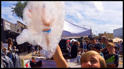 Young Boy High-Fives his Favorite Cloud