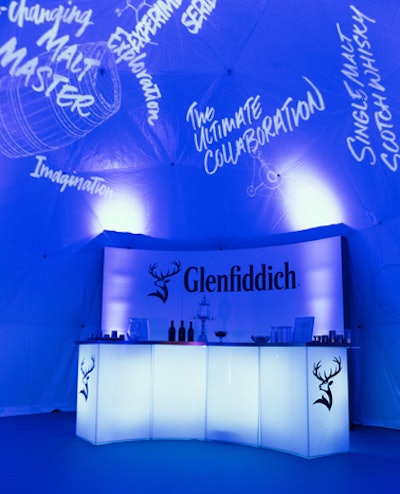 Whiskey brand Glenfiddich invited guests inside its “Experimental Dome” to taste its new India Pale Ale cask whiskey, paired alongside an English-style IPA, along with cocktails made from its various whiskeys.