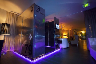 Exit Reality can deliver and set up one of its cubes inside an event or venue so guests can step inside to have an immersive virtual-reality experience.
