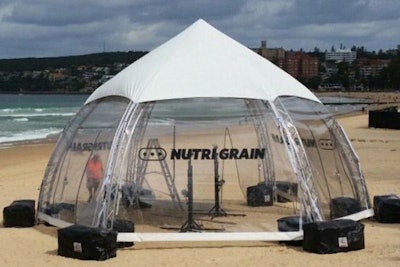 Mega dome, price upon request, available throughout North America from Stretch Structures