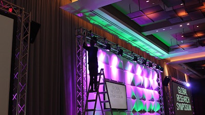 Set design and build for a client's global research symposium.