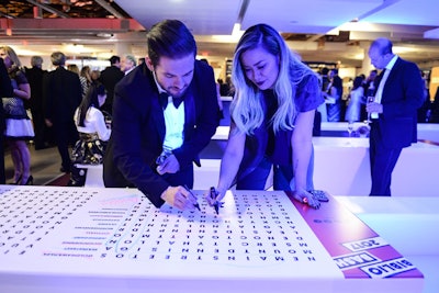 Guests were invited to participate in giant word searches using glow-in-the-dark markers.