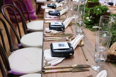 Each table setting included a Instax Square SQ10, the company’s new instant-digital hybrid camera.