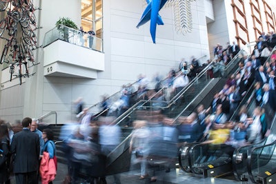 Spanning three city blocks, the Walter E. Washington Convention Center has a total of 703,000 square feet of exhibit space, and 198,000 gross square feet of meeting room space for meetings and conventions of up to 42,000 people.