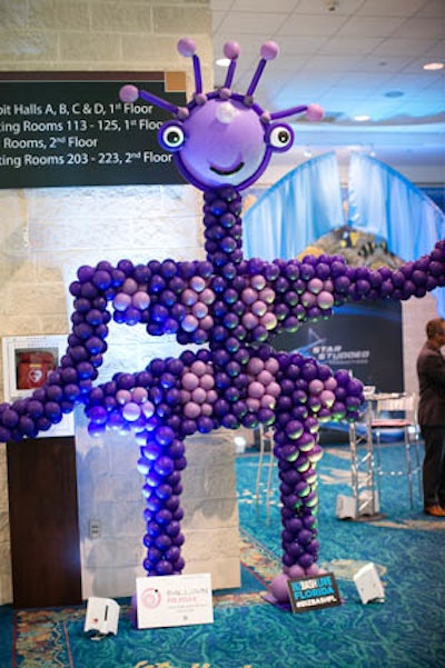 Betty the Eventbot—a new feature at BizBash Live—was rendered in balloons through a design by Balloon Rush.