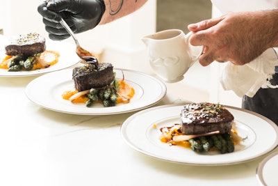 Beef Tenderloin, Ontario Asparagus, Charred ramps, Butternut Squash Puree