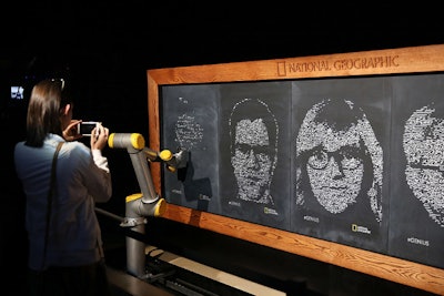 At National Geographic’s 2017 SXSW activation, a robotic chalkboard artist sketched guests’ Twitter photos using the equations, symbols, and words of Albert Einstein. The activity promoted the new National Geographic Channel series Genius. Deeplocal invented and produced the activation.