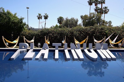 At Coachella, the company’s Platinum House featured 3-D letters in the pool.