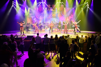 For the final stop of the progressive Visit Maryland event, guests headed to the MGM National Harbor for a private concert by KC and the Sunshine Band. The band’s signature style of performance included guest interaction and commentary from lead singer and keyboardist KC.