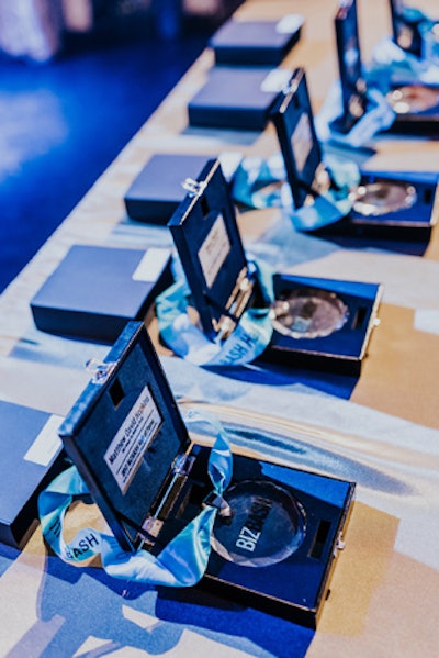 Each honoree received a crystal medallion created by Cristaux.