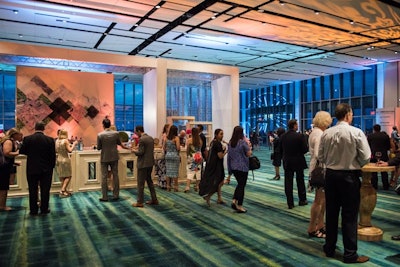 The ballroom had views of the Capital Wheel ferris wheel, one of the main attractions in National Harbor, Maryland.