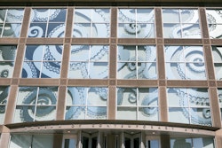 A visual tied to the exhibit 'Takashi Murakami: The Octopus Eats Its Own Leg' decks the entrance of the Museum of Contemporary Art. The exhibition opened in Chicago on June 6 and will run through September 24.
