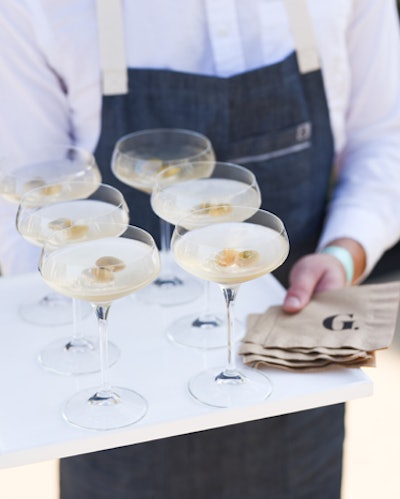 Paltrow hosted a cocktail party at the end of the day for guests who had bought the highest ticket level. Drinks included “collagen martinis” from Tito’s Handmade Vodka.