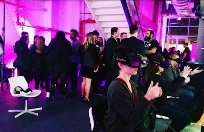 Event guests loving virtual reality.