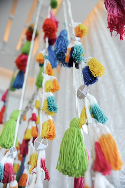 Whimsical details like colorful tassels decorated the gifting suite.