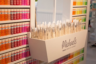 Window boxes were filled with the Martha Stewart line of soft-grip ergonomic paint brushes.