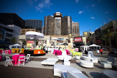 1718 Events often uses the Mercedes-Benz Superdome’s adjacent Champions Square for high-profile events.